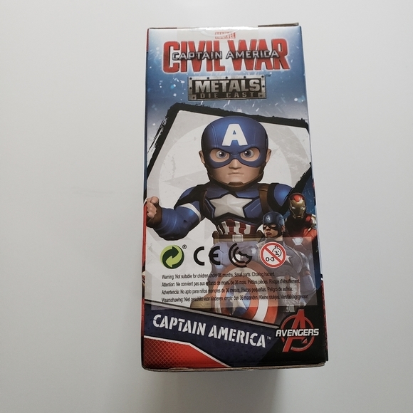 NIB Metal Die Cast Civil War Captain American 4" Figure - Picture 5 of 5
